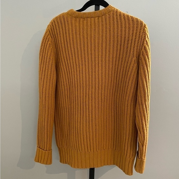 Far Afield Honey Mustard Tanner Ribbed Knit Sweater Size 4 - Picture 3 of 5